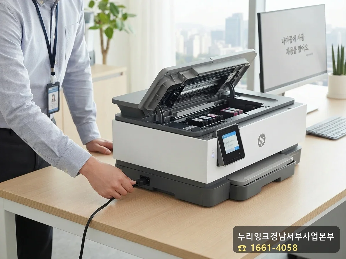 HP 복합기 전원 방전 리셋 방법