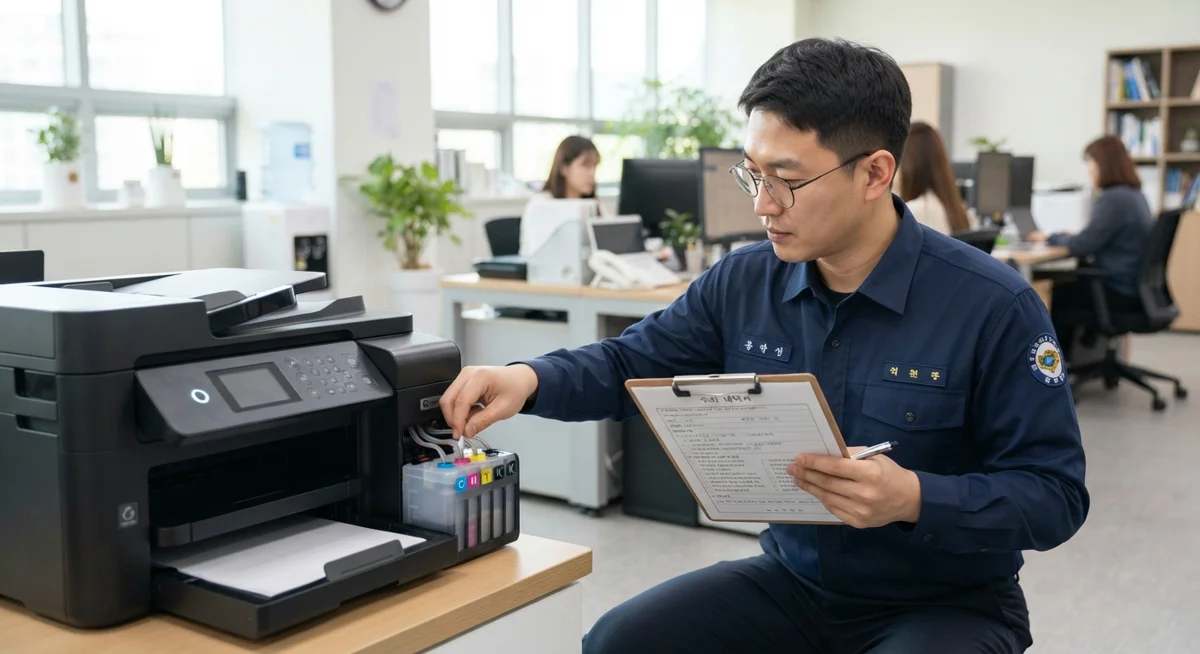 HP무한잉크프린터 렌탈 점검