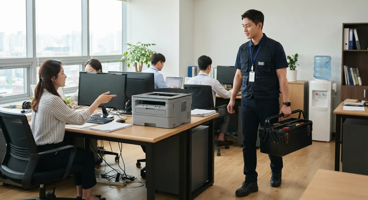 진주프린터렌탈 A/S 출동 기사