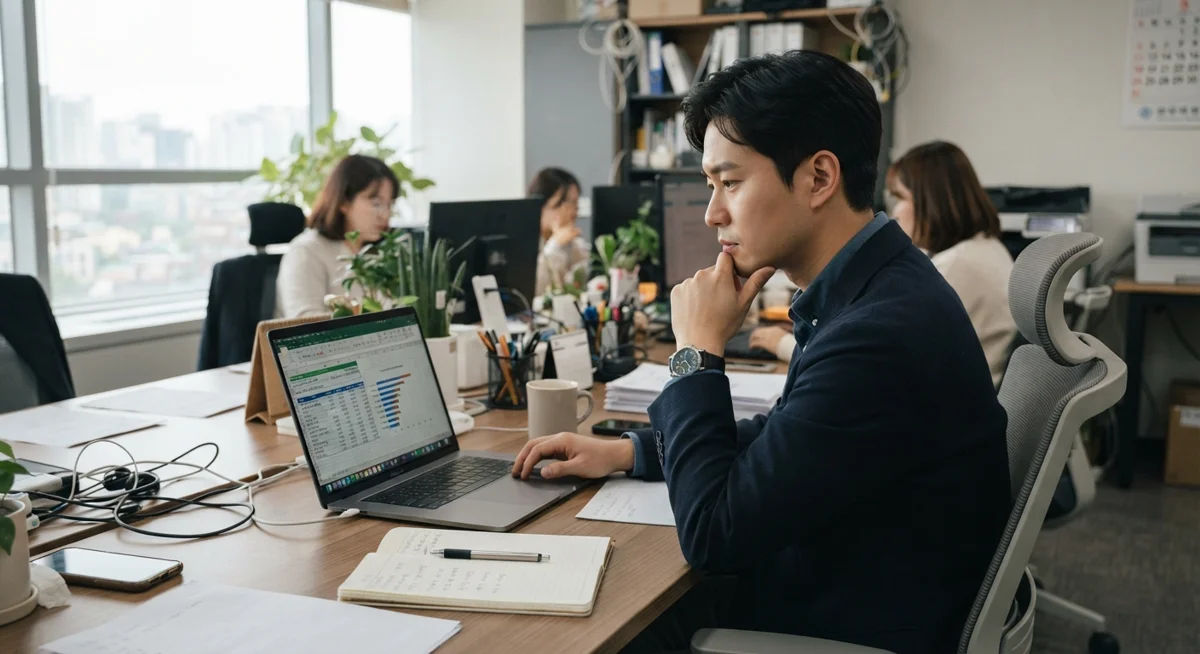 진주프린터임대 고민하는 사장님