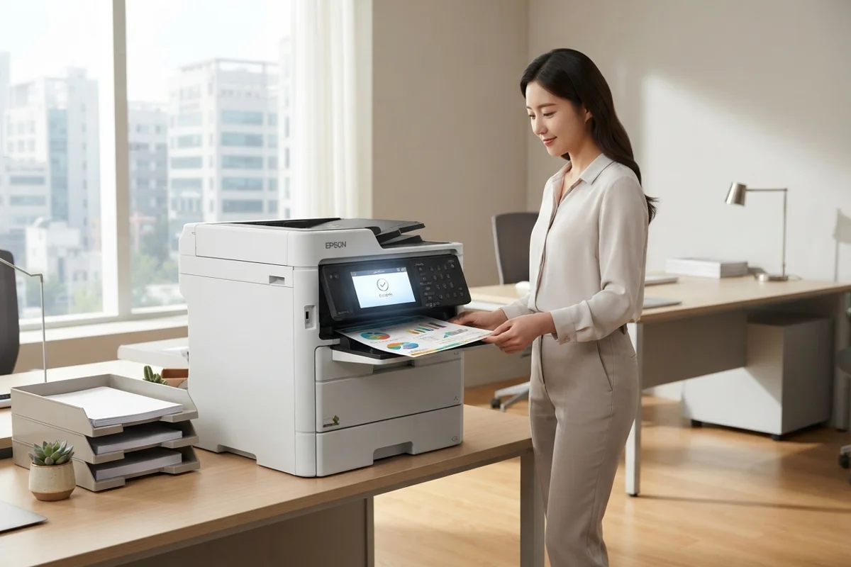 Epson WorkForce Pro WF-C579R 사무실 설치 모습