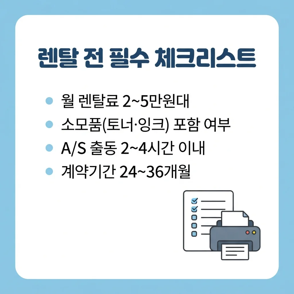 렌탈 전 필수 체크리스트