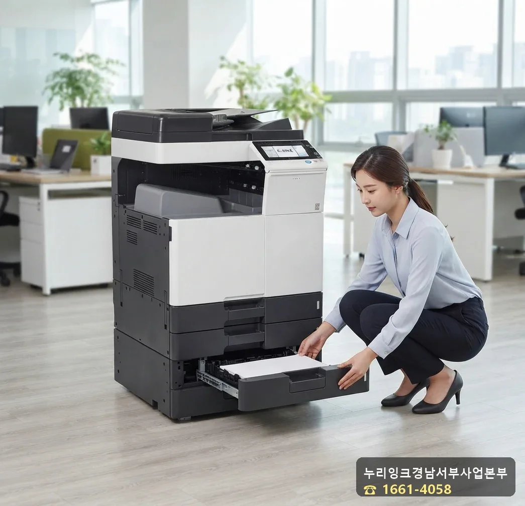 복합기 C0202 에러 화면 확인 모습