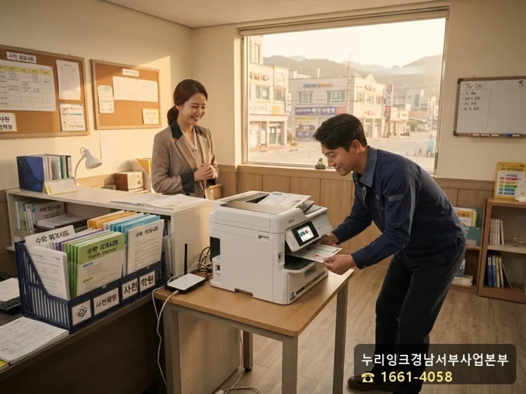 학원 프린터 렌탈 설치 현장