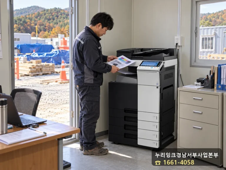 사천 현장사무실 복사기 설치